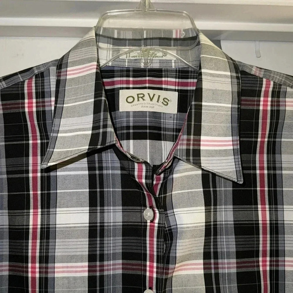Orvis Plaid Long Sleeve Carefree Button Down Shirt - Picture 2 of 7